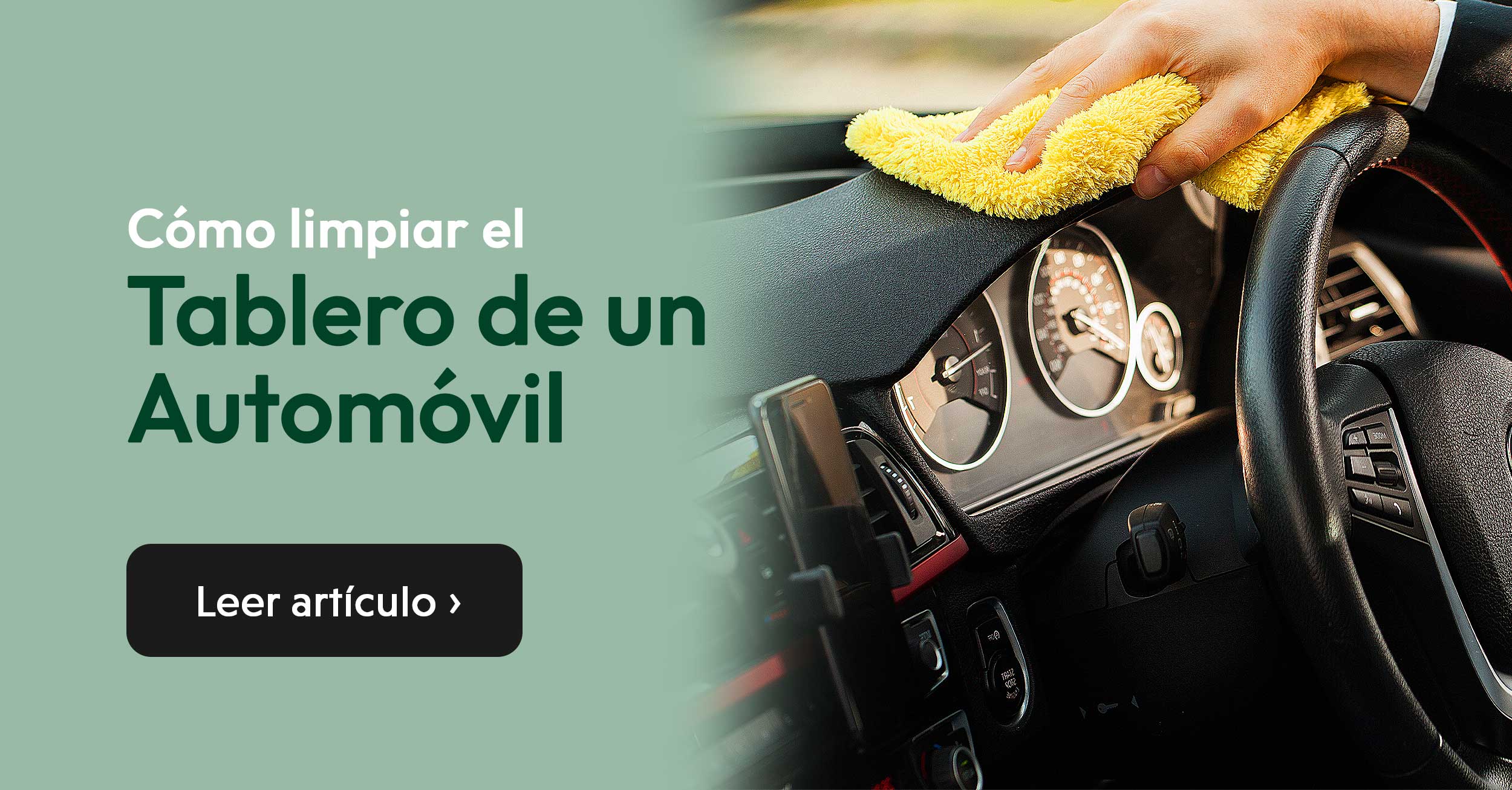 limpiar tablero de automóvil